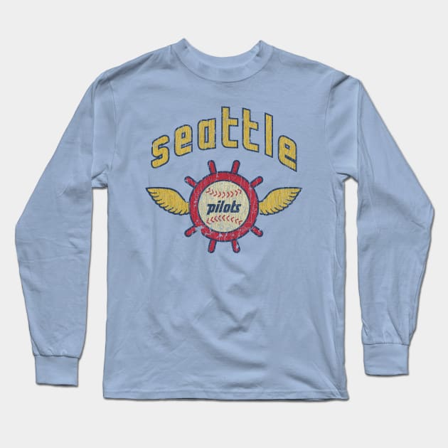 Seattle Pilots Baseball Vintage T-Shirt Long Sleeve T-Shirt by JCD666